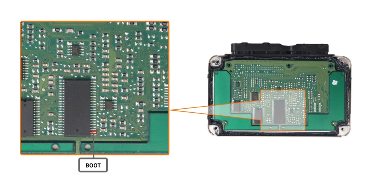 Podłączenie — BOOT ST10C167 ME797 PCB 1