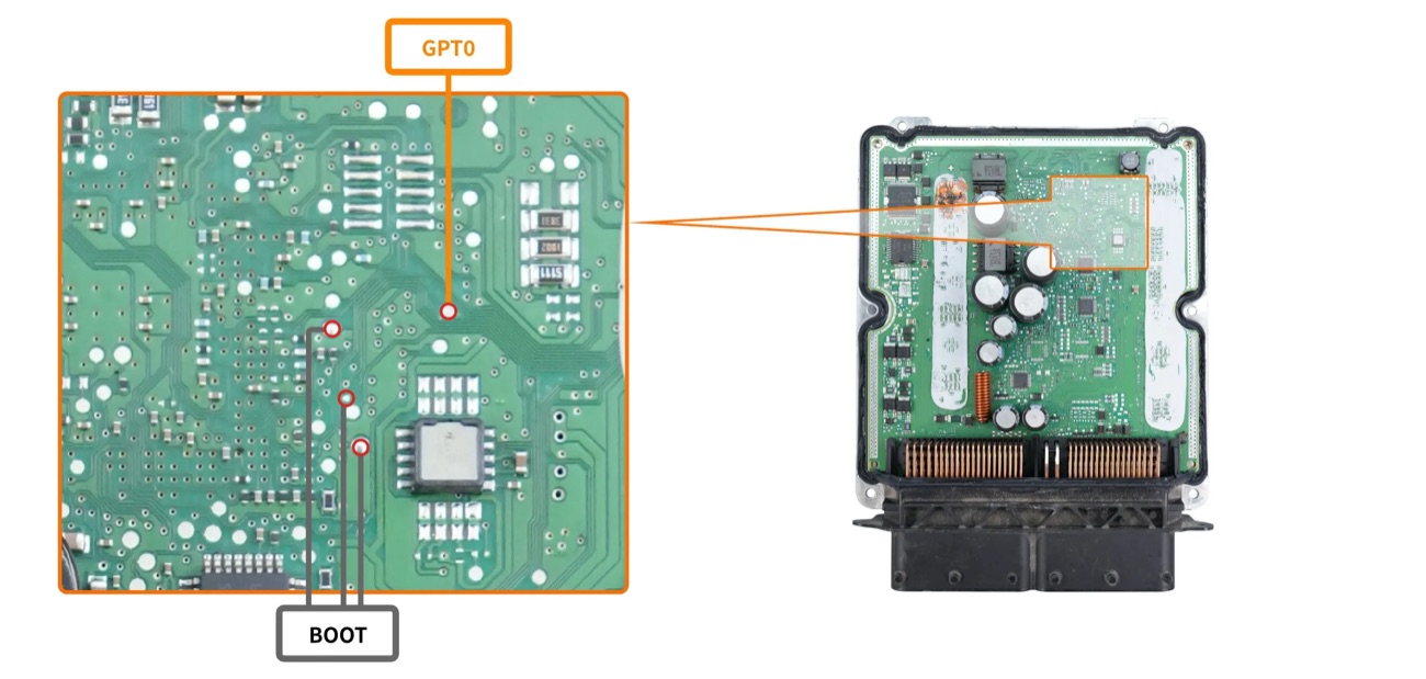 Podłączenie — BOOT TC1797 MED17.8.31 PCB