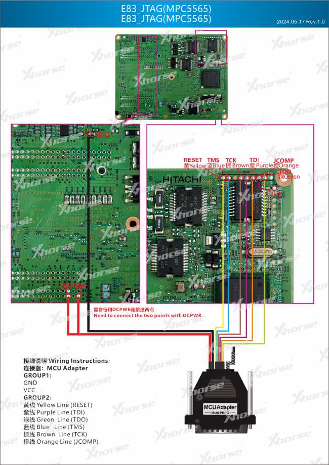 Adapter — MPC5565 (VVDI PROG, wyprowadzenia chipu)