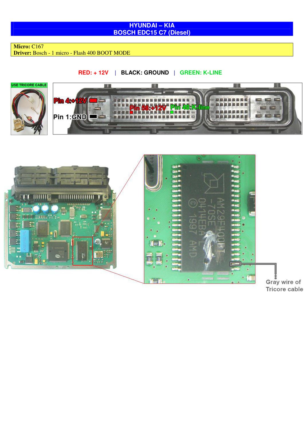 Schemat złącza — BOOTST10C167 BOSCH EDC15 C7 HYUNDAI KIA