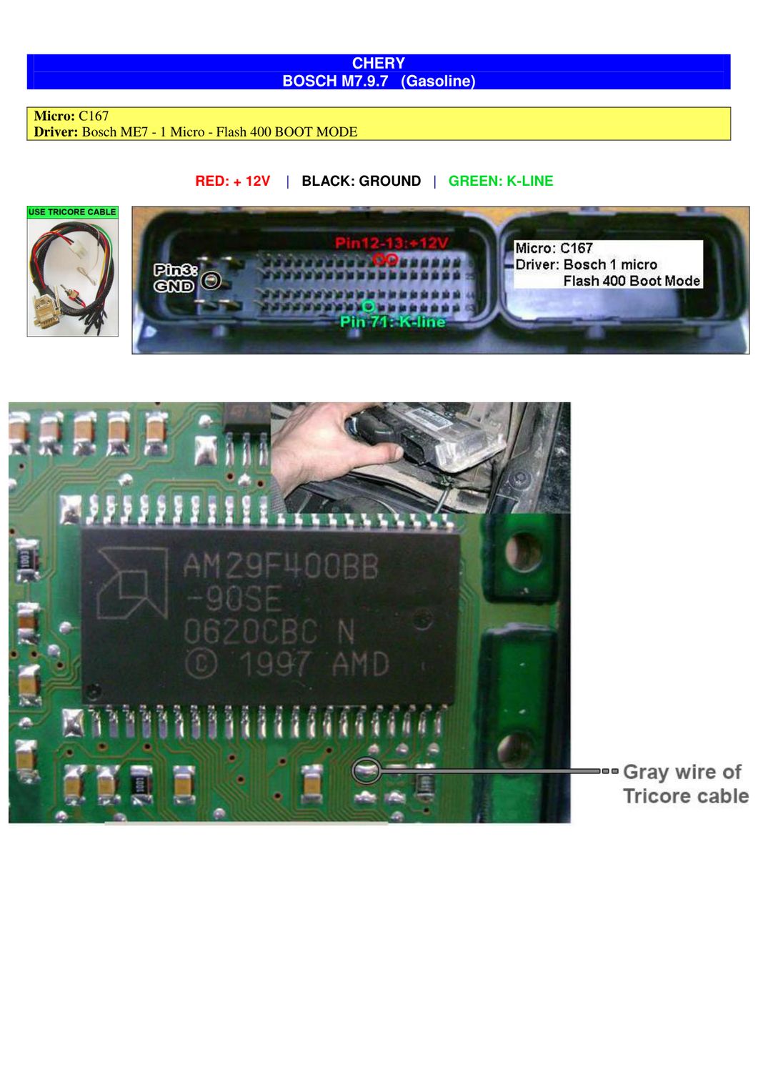 Schemat złącza — BOOTST10C167 BOSCH M7.9.7 CHERY