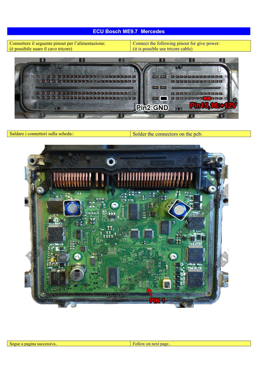 Schemat złącza — MPC55x MPC56x BOSCH ME9.7 MERCEDES