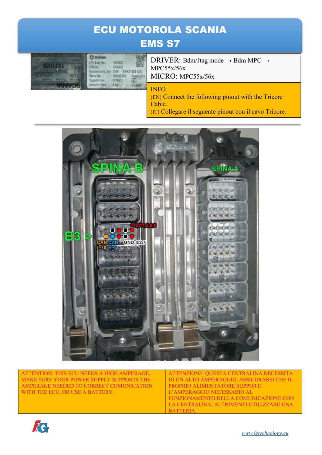 Schemat złącza — MPC55x MPC56x MOTOROLA EMSS7