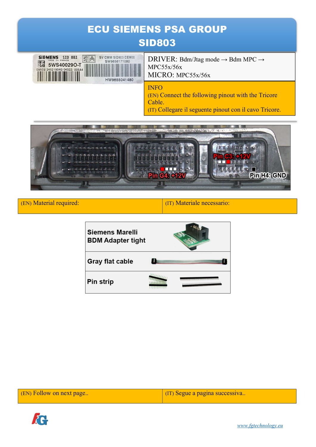 Schemat złącza — MPC55x MPC56x SIEMENS SID803