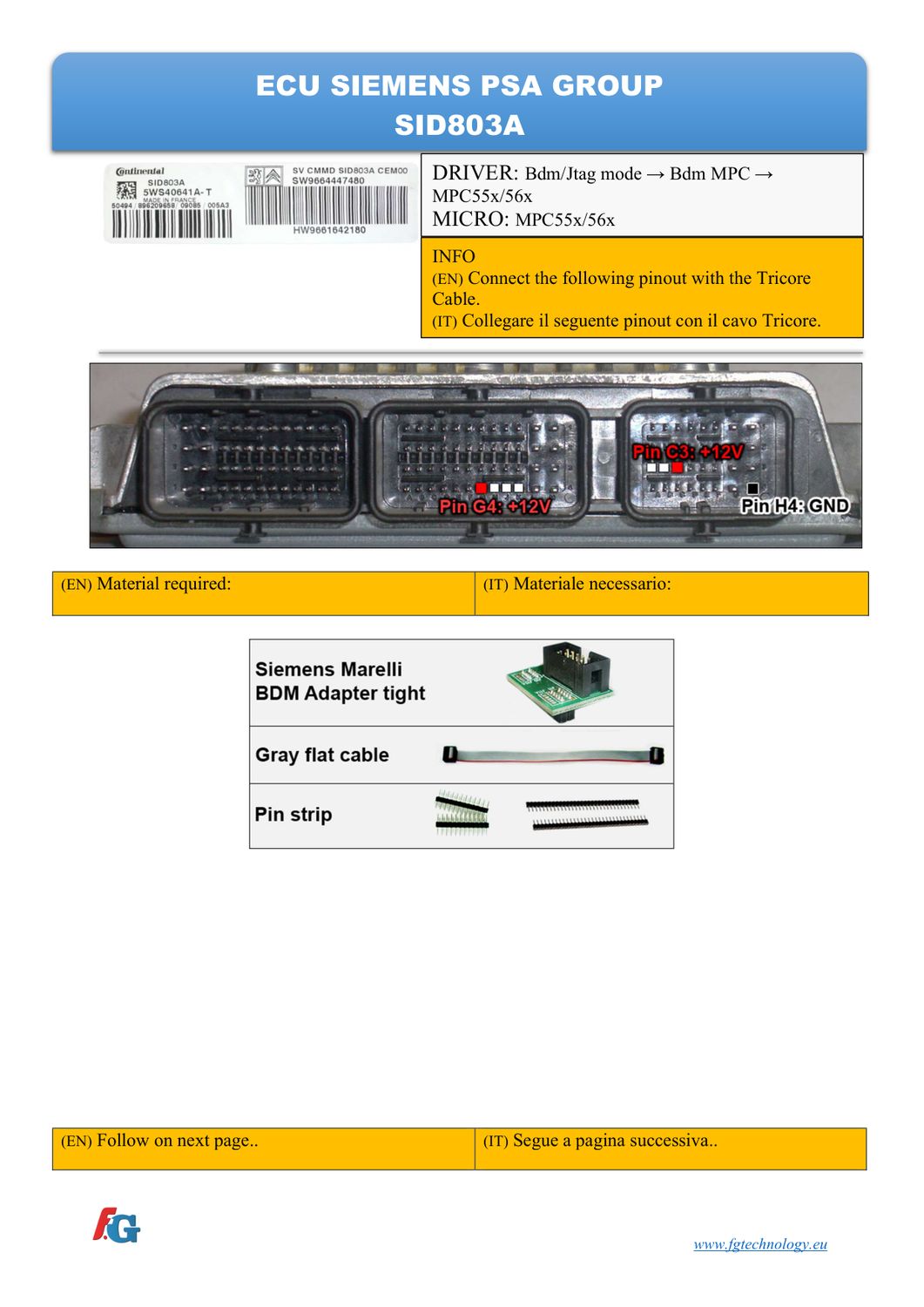 Schemat złącza — MPC55x MPC56x SIEMENS SID803A
