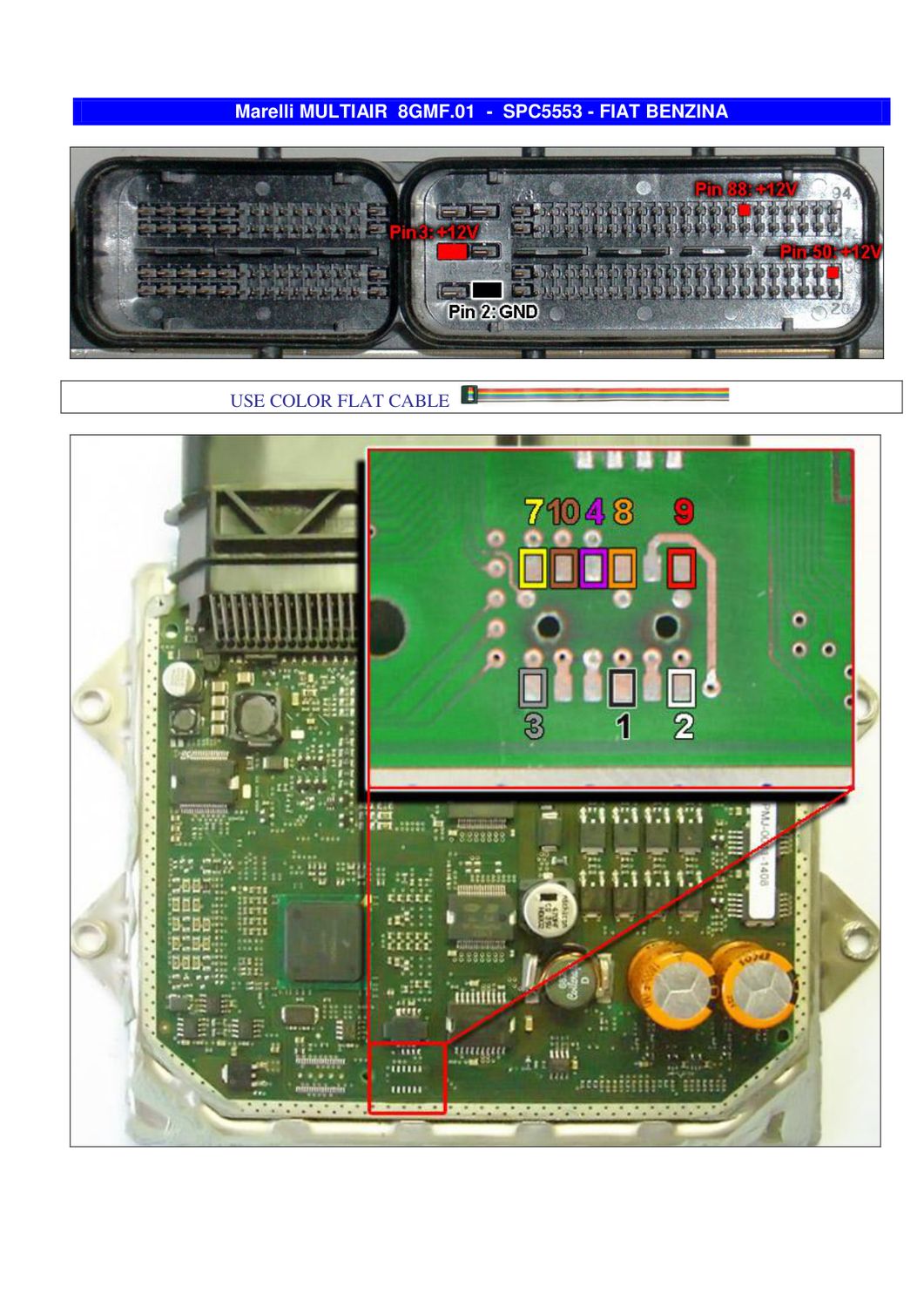 Schemat złącza — MPC55xx FIAT MARELLI 8GMF.01