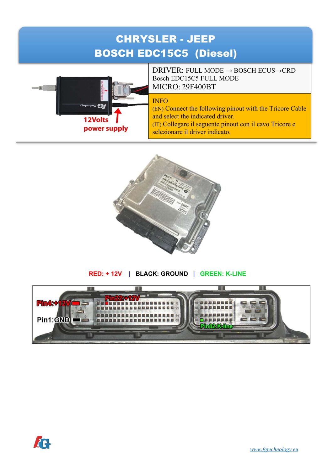 Schemat złącza — PINOUT BOSCH EDC15 C5 JEEP CHRYSLER