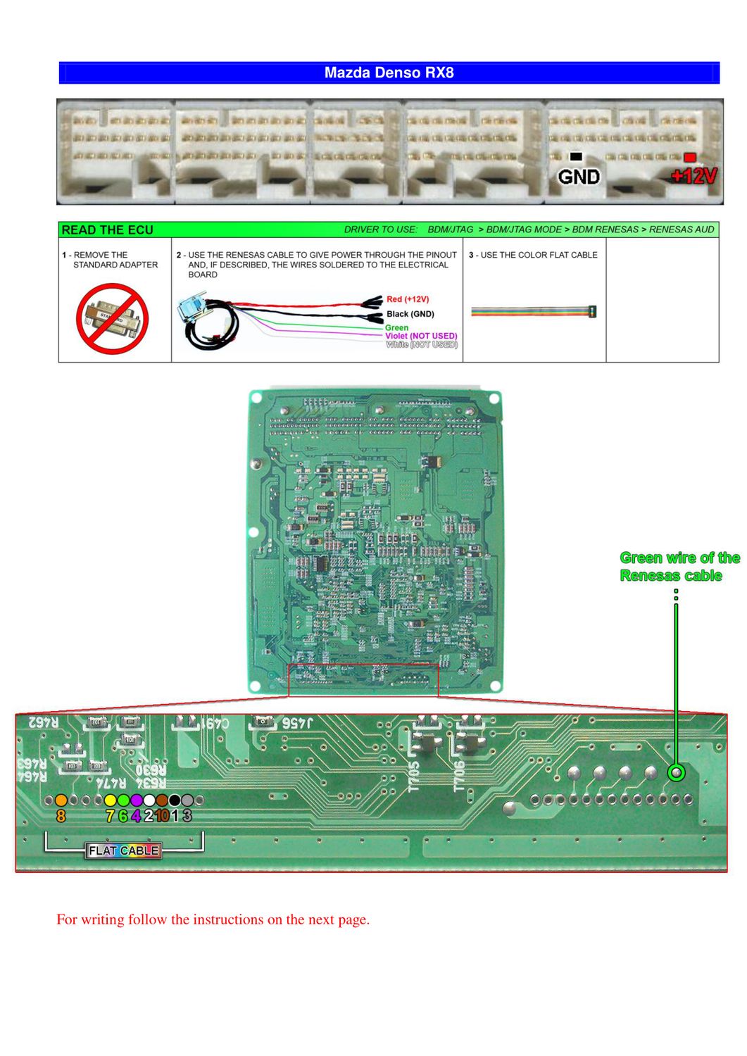 Schemat złącza — RENESAS MAZDA DENSO RX8