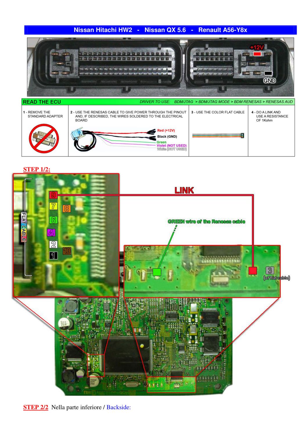 Schemat złącza — RENESAS NISSAN HITACHI HW2 A56