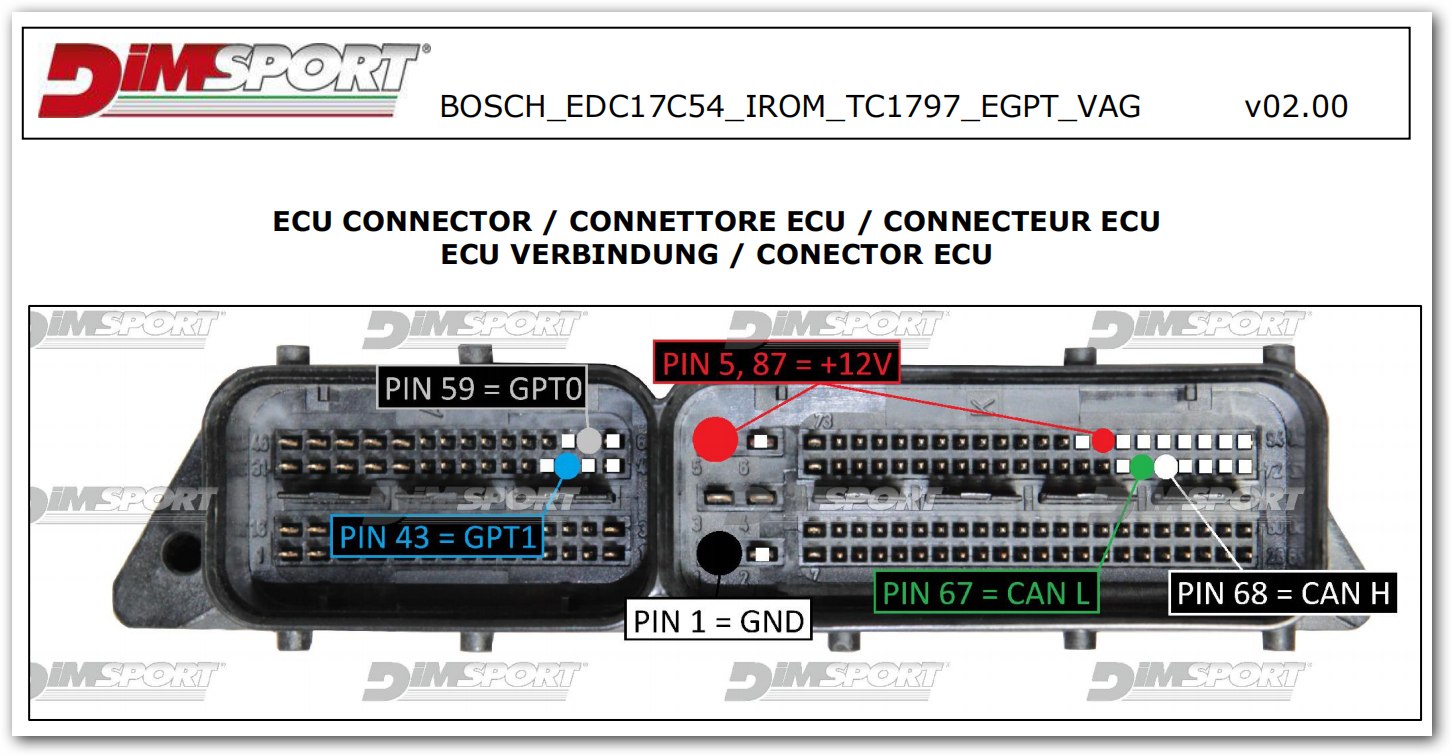 Schemat złącza — BOSCH EDC17C54 IROM TC1797 EGPT VAG