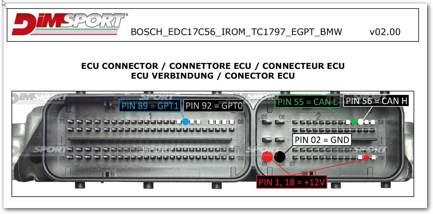 Schemat złącza — BOSCH EDC17C56 IROM TC1797 EGPT BMW