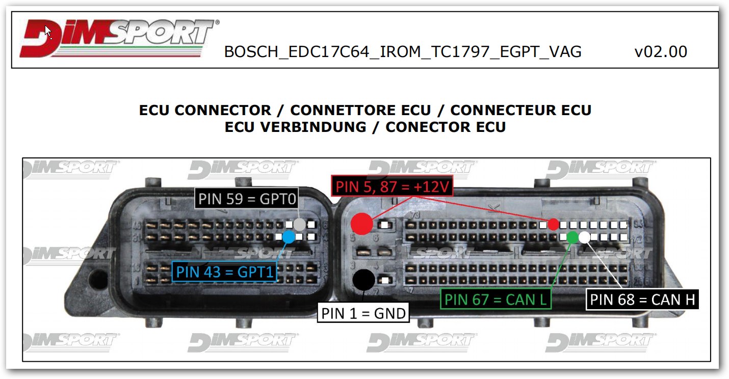 Schemat złącza — BOSCH EDC17C64 IROM TC1797 EGPT VAG