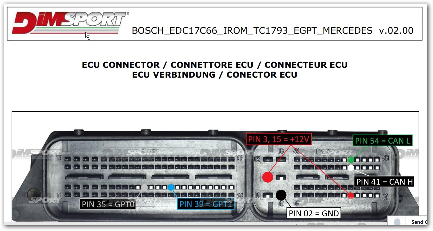 Schemat złącza — BOSCH EDC17C66 IROM TC1793 EGPT MERCEDES
