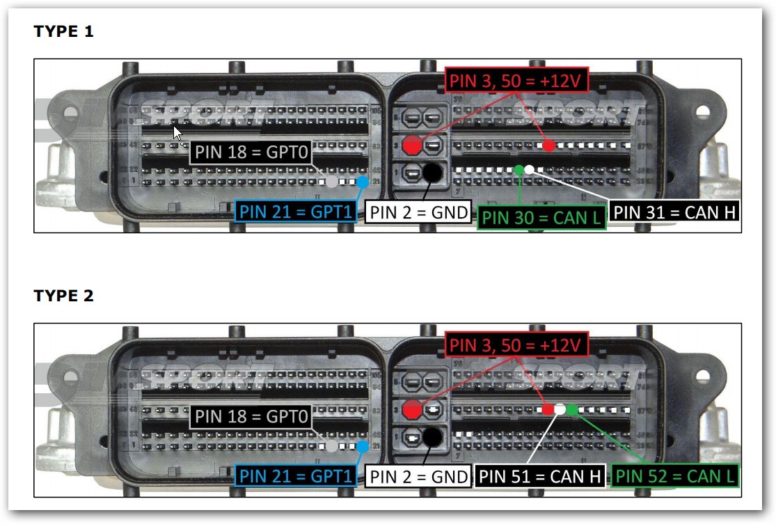Schemat złącza — BOSCH EDC17C74 IROM TC1793 EGPT VAG