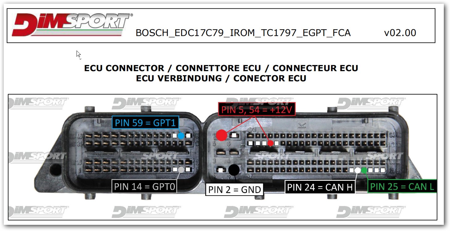 Schemat złącza — BOSCH EDC17C79 IROM TC1797 EGPT FCA