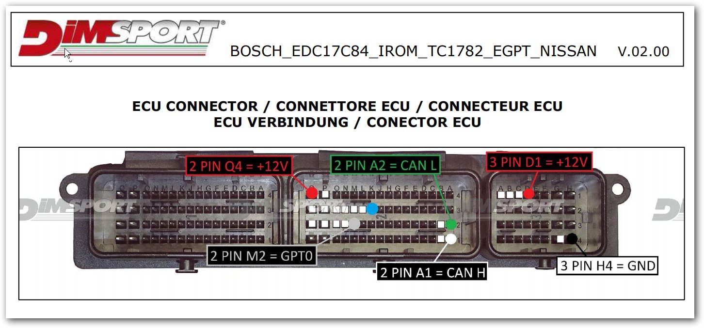 Schemat złącza — BOSCH EDC17C84 IROM TC1782 EGPT NISSAN