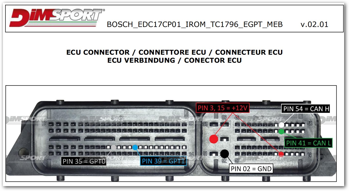 Schemat złącza — BOSCH EDC17CP01 IROM TC1796 EGPT MEB