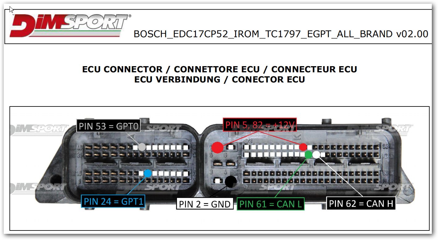 Schemat złącza — BOSCH EDC17CP52 IROM TC1797 EGPT ALL BRAND