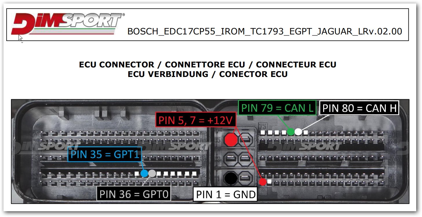 Schemat złącza — BOSCH EDC17CP55 IROM TC1793 EGPT JAGUAR