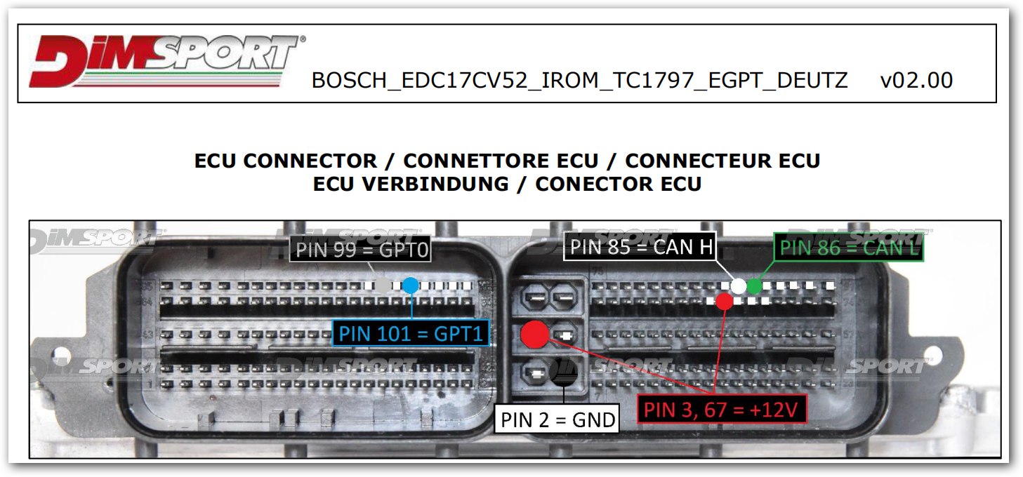 Schemat złącza — BOSCH EDC17CV52 IROM TC1797 EGPT DEUTZ