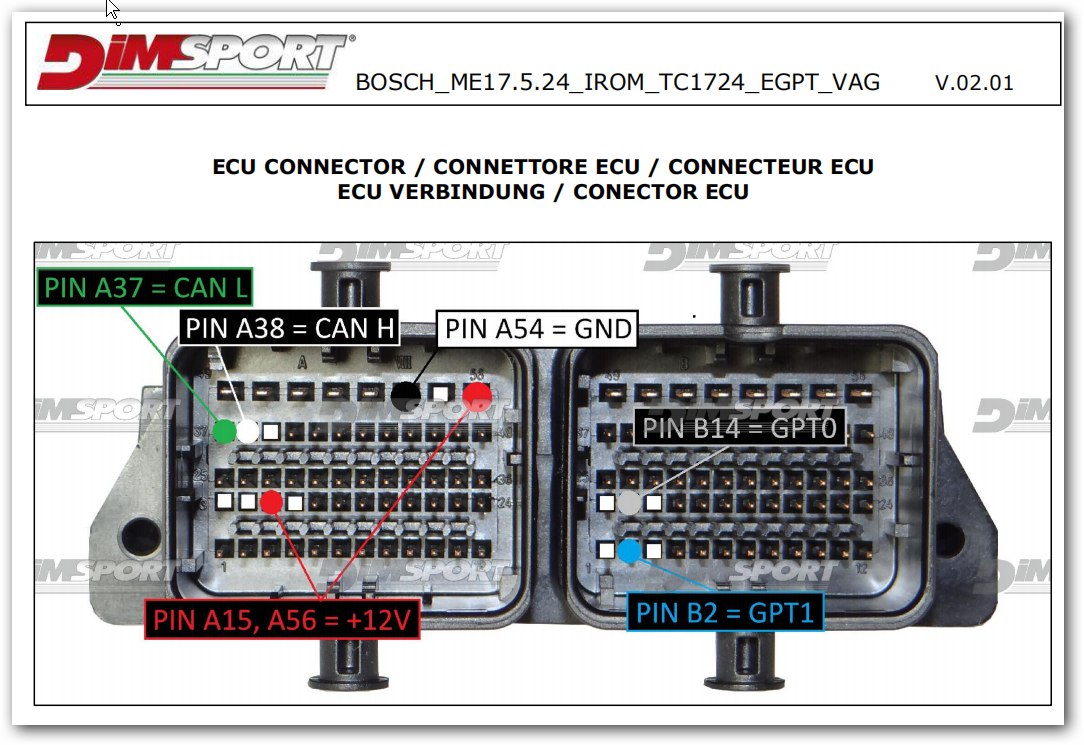 Schemat złącza — BOSCH ME17.5.24