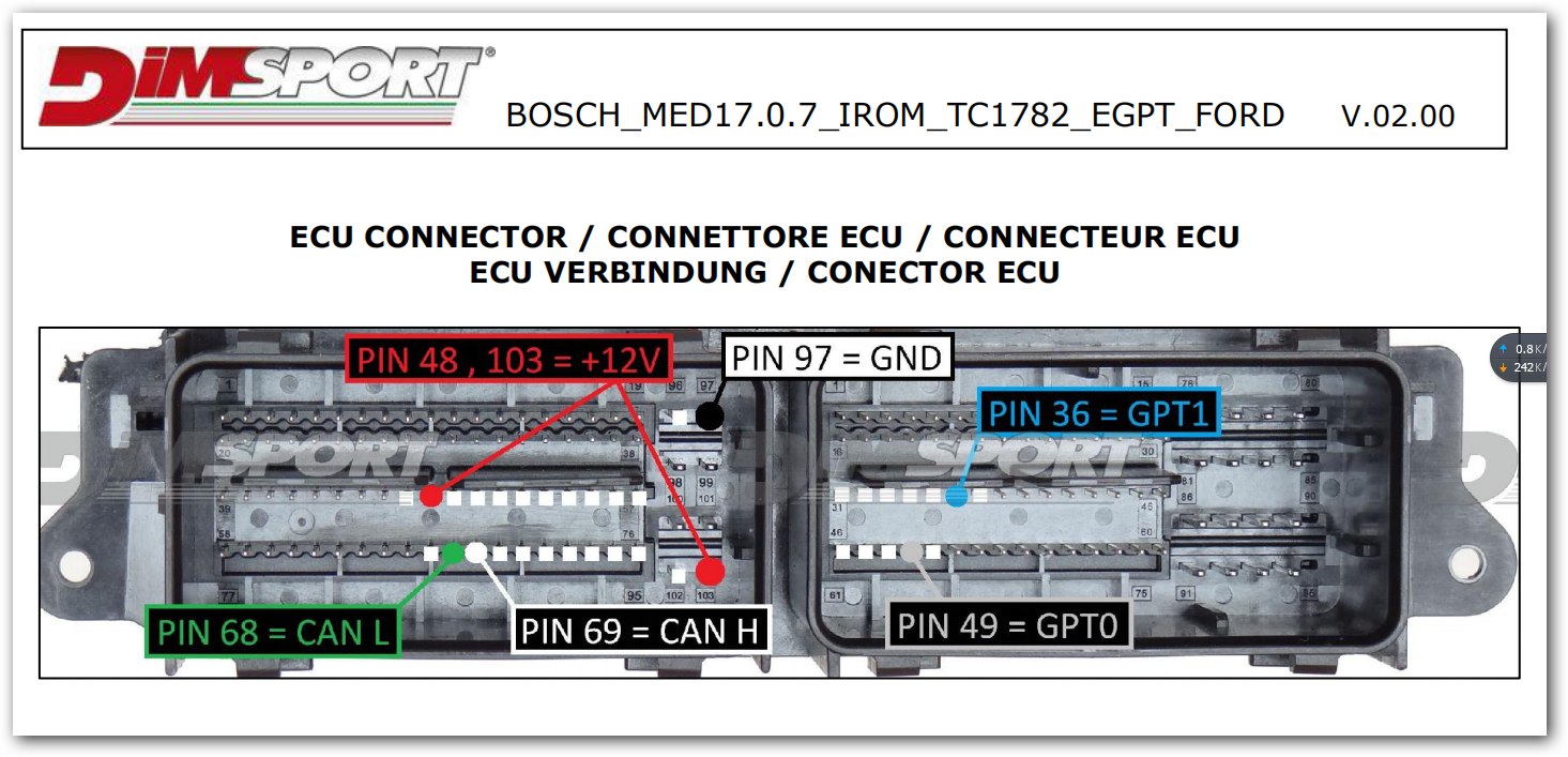 Schemat złącza — BOSCH MED17.0