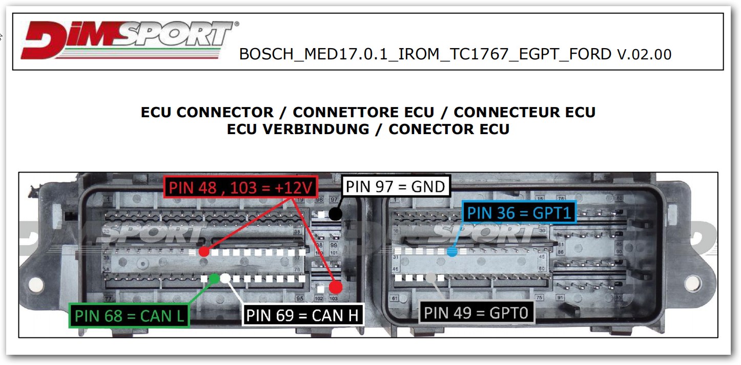Schemat złącza — BOSCH MED17.0.1