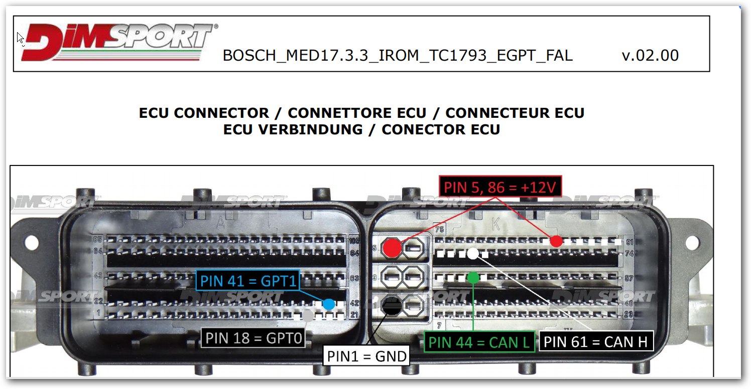 Schemat złącza — BOSCH MED17.3.3