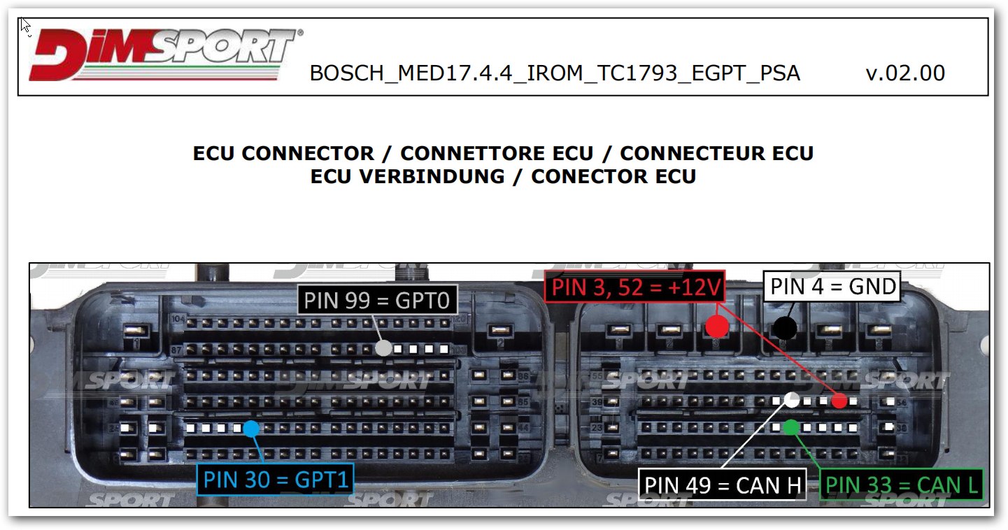 Schemat złącza — BOSCH MED17.4
