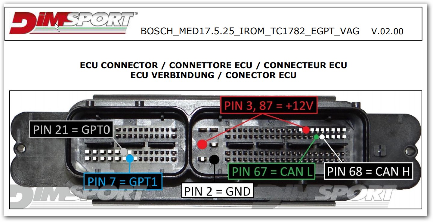 Schemat złącza — BOSCH MED17.5