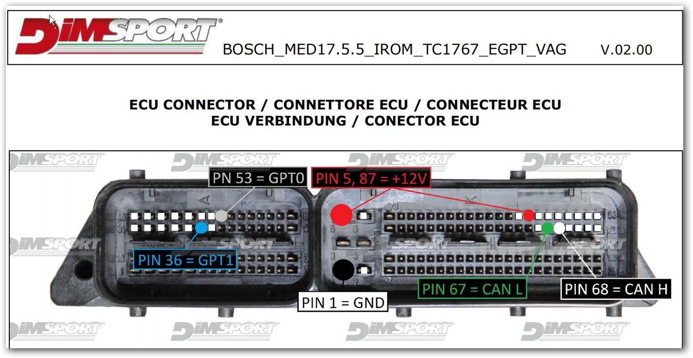 Schemat złącza — BOSCH MED17.5.5