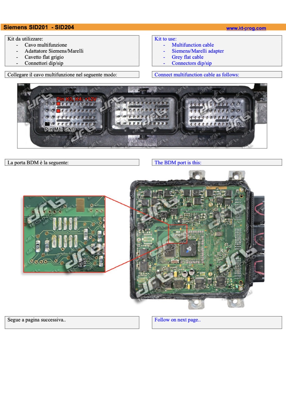 Podłączenie — SIEMENS SID201 - SID204 (MPC55X)