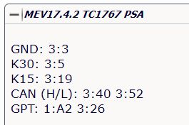 Schemat złącza — MEV17.4.2
